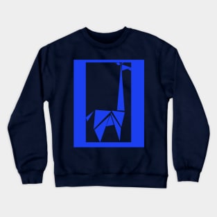 Blue Abstract Giraffe Crewneck Sweatshirt